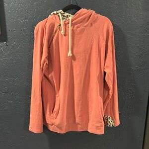 Coral and leopards hoodie